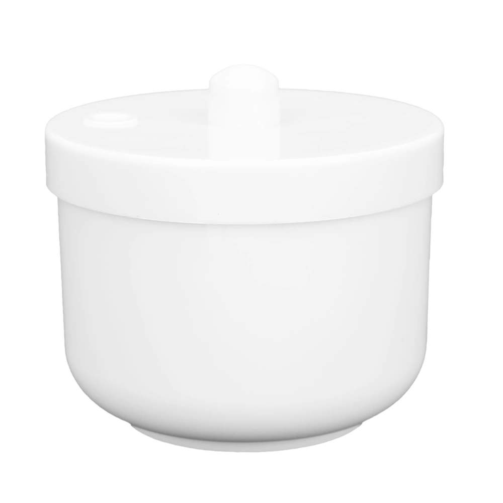 Dental Burs Cleaning Soaking Box Dental Bur Holder Cleaner Round Box Accessory White