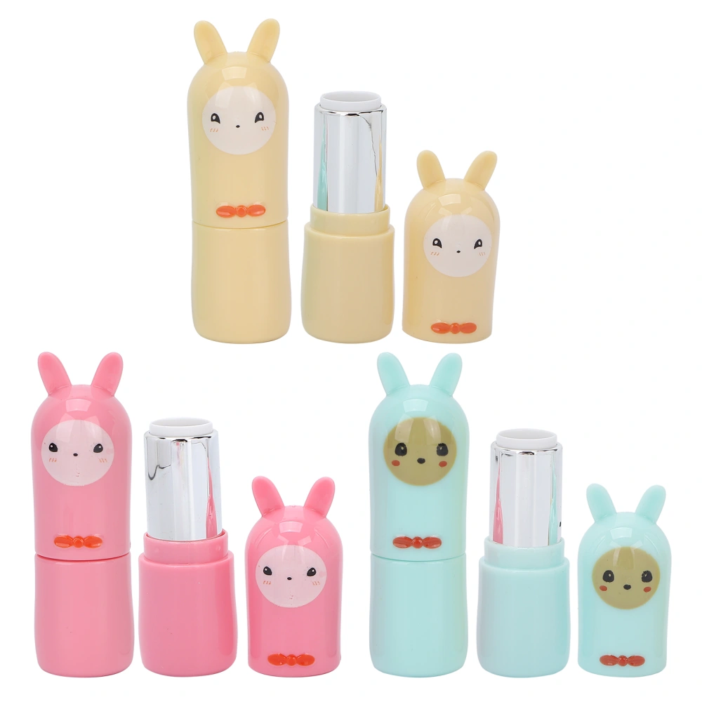 6 Pcs Lip Balm Tube Kit Empty Cartoon Animal Shape Makeup Tools for DIY Homemade Lipstick