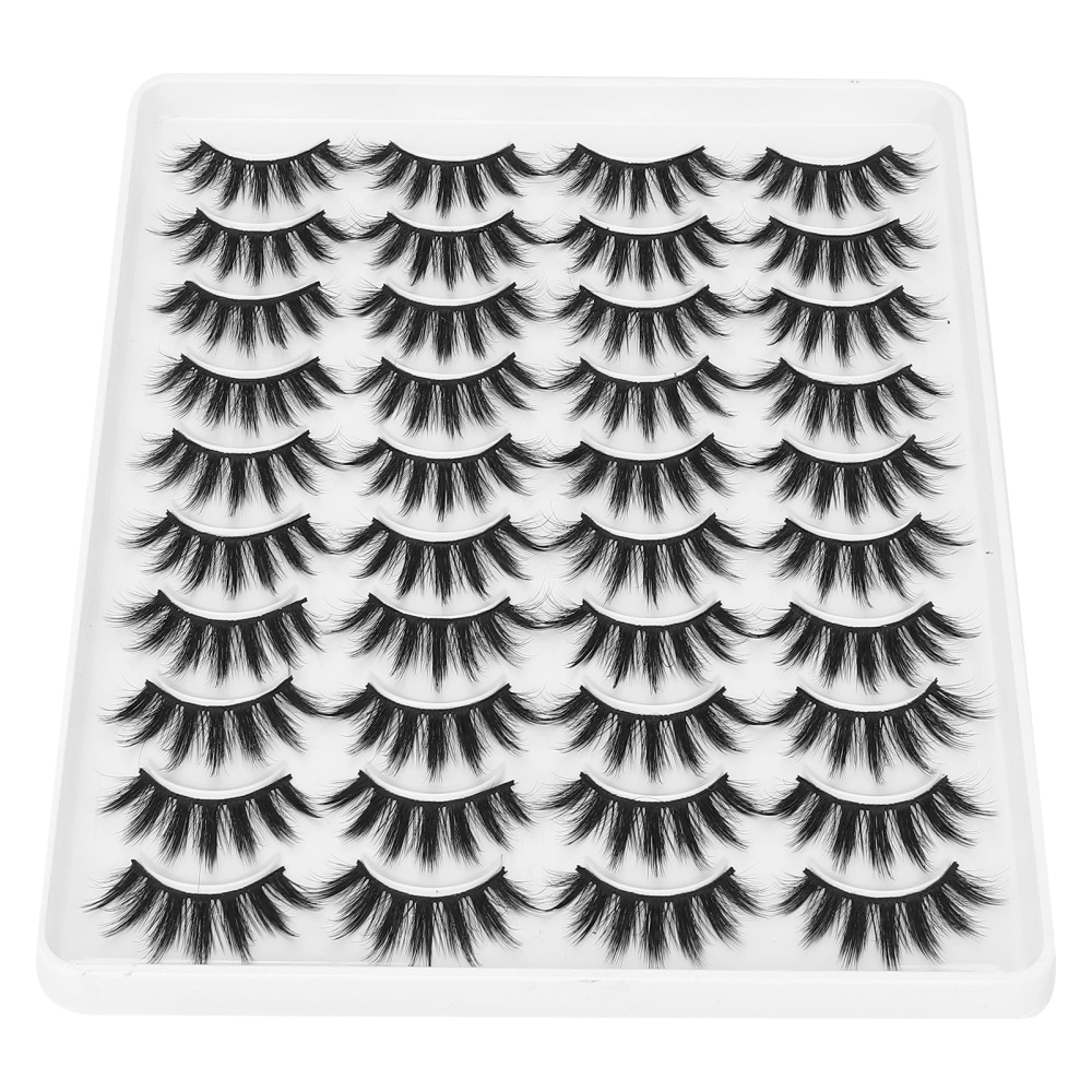 20 Pairs Professional Soft Long Dense False Eyelashes Reusable Makeup False Lashes Set06