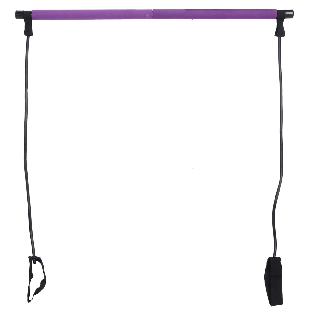 Yoga Stick Resistance Band Purple Portable Chest Expander Rope Body Shaping Pilates Stick