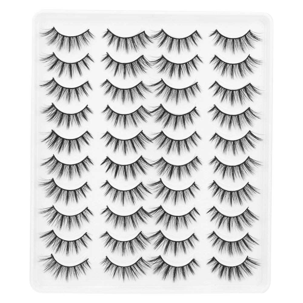 20 Pairs Makeup False Lashes Salon Long Curly Thick ThreeDimensional False Eyelashes(008 )