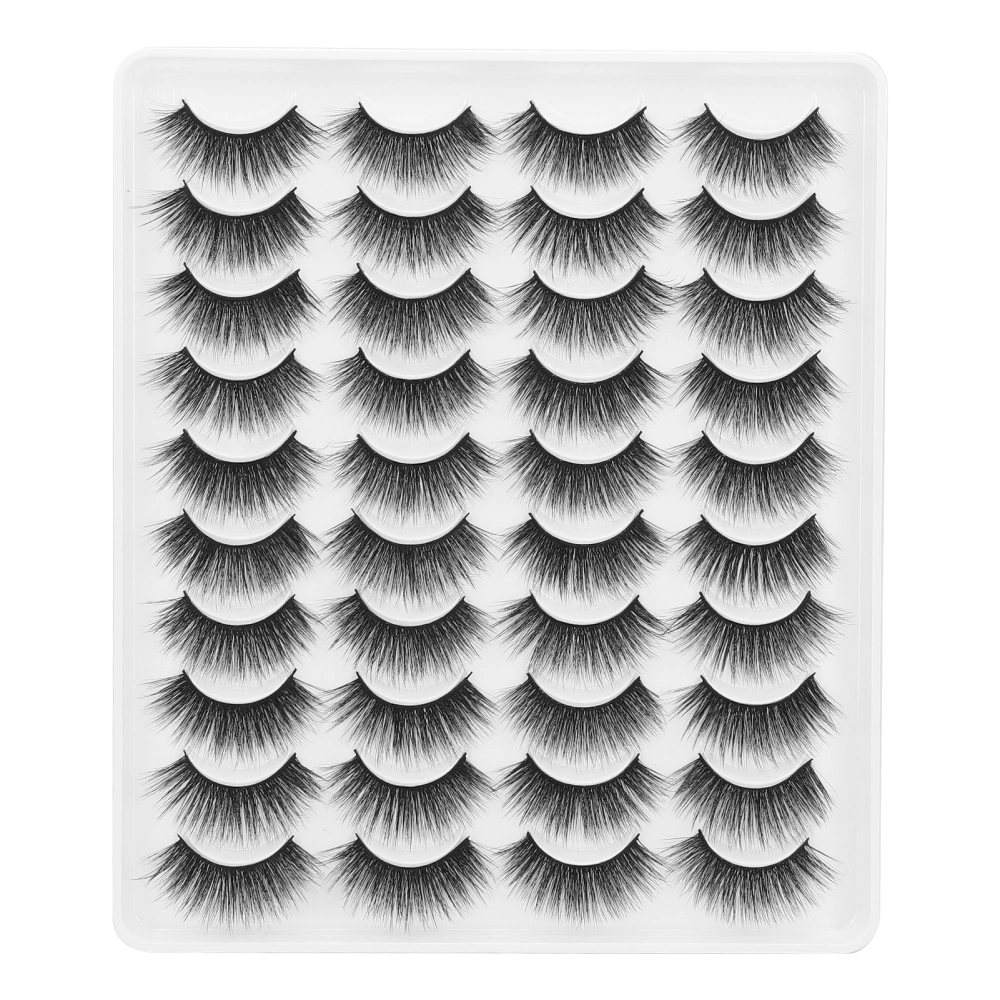 20 Pairs Makeup False Lashes Salon Long Curly Thick ThreeDimensional False Eyelashes(50# )