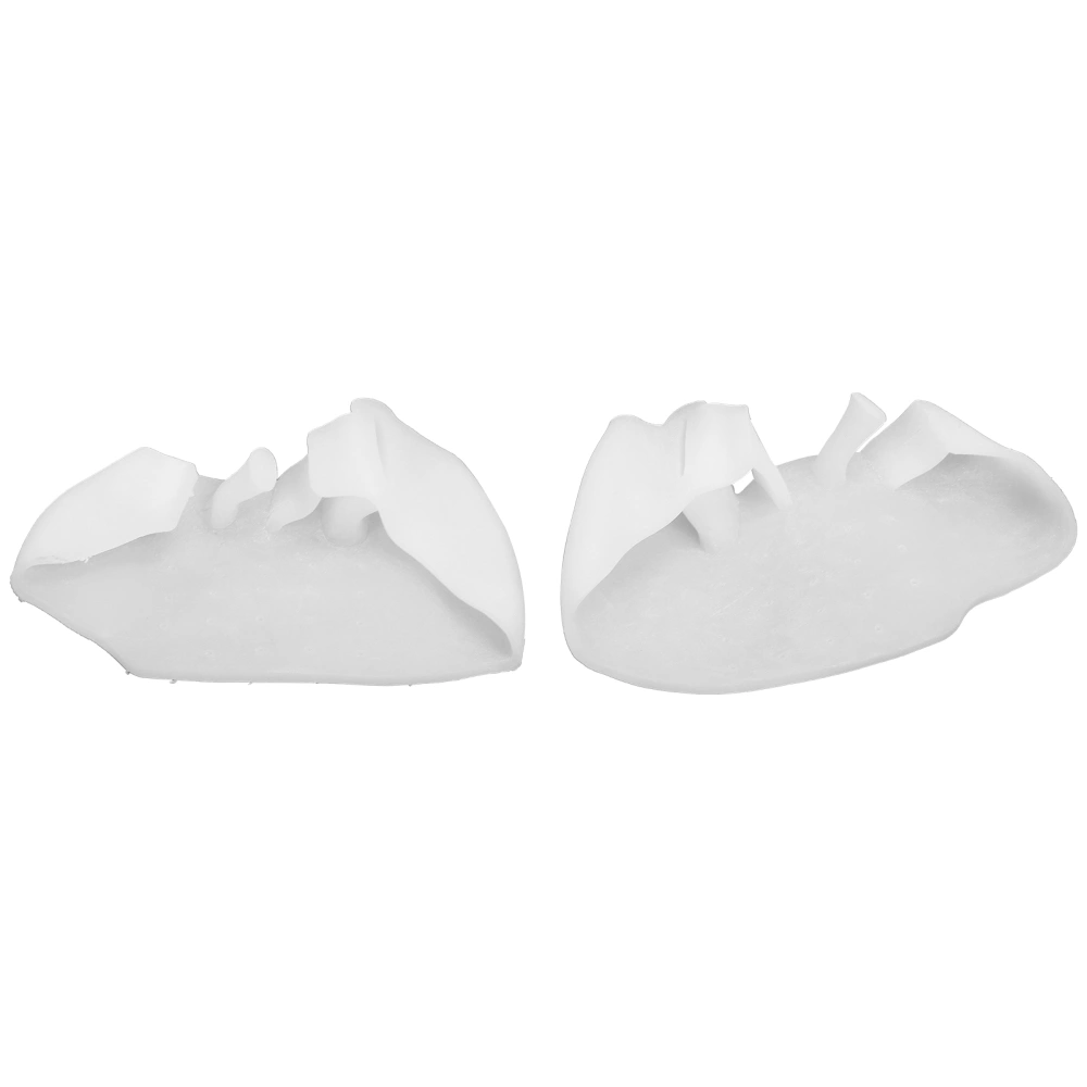 Silicone Toe Separator Pads Soft Comfortable Correct Toes Relief Foot Pain Toes Stretcher PadWhite