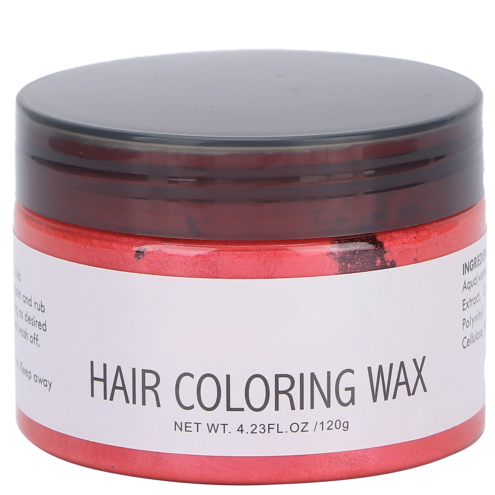 120g Temporary Hair Coloring Wax Fast Dyeing Hairstyling Cream Hair Mud for Men WomenPink