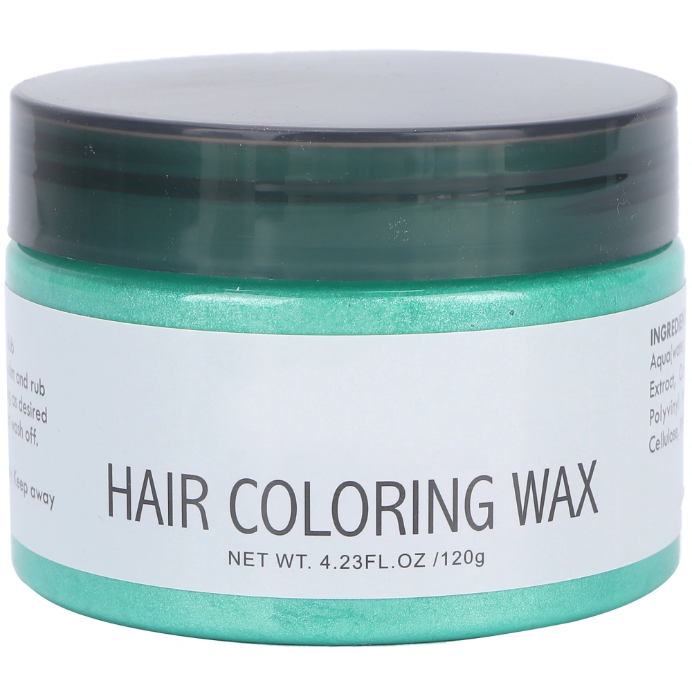 120g Temporary Hair Coloring Wax Fast Dyeing Hairstyling Cream Hair Mud for Men WomenGreen