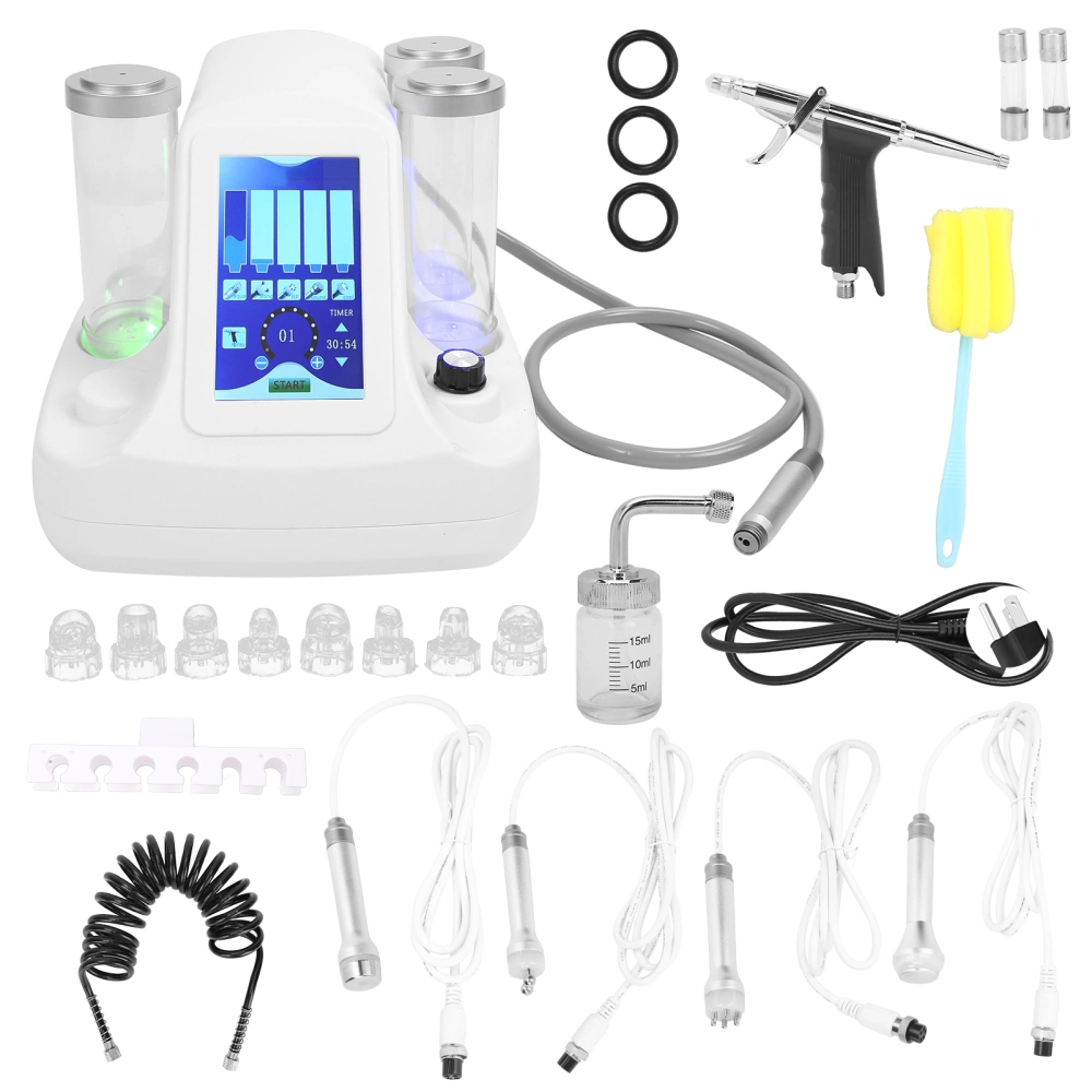 Hydrogen Oxygen Facial Beauty Machine 6 in 1 Face Skin Rejuvenation Oxygen Injection Machine110V US Plug