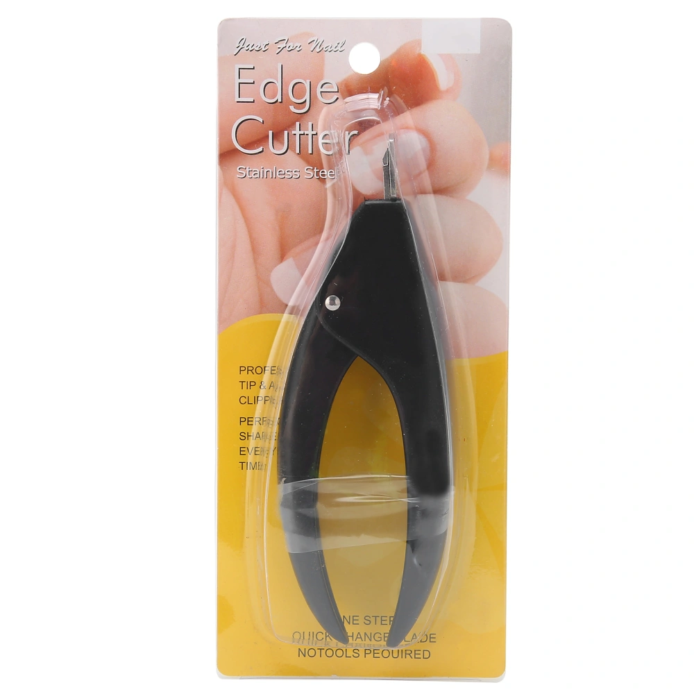 Fake Nails Cutter U-Type False Nails Clippers Artificial Nail Tip Trimmer Manicure Tool(Black )