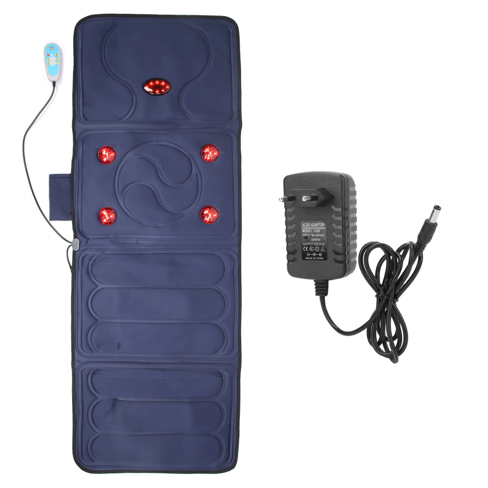 Red Light Electric Massage Chair Cushion Folding Heating Vibration Massage Chair Cushion Pad 100‑240VEU Plug