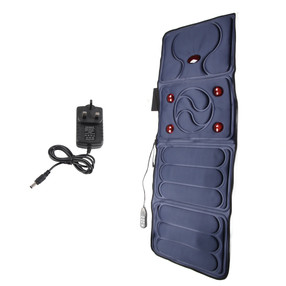 Red Light Electric Massage Chair Cushion Folding Heating Vibration Massage Chair Cushion Pad 100‑240VUK Plug