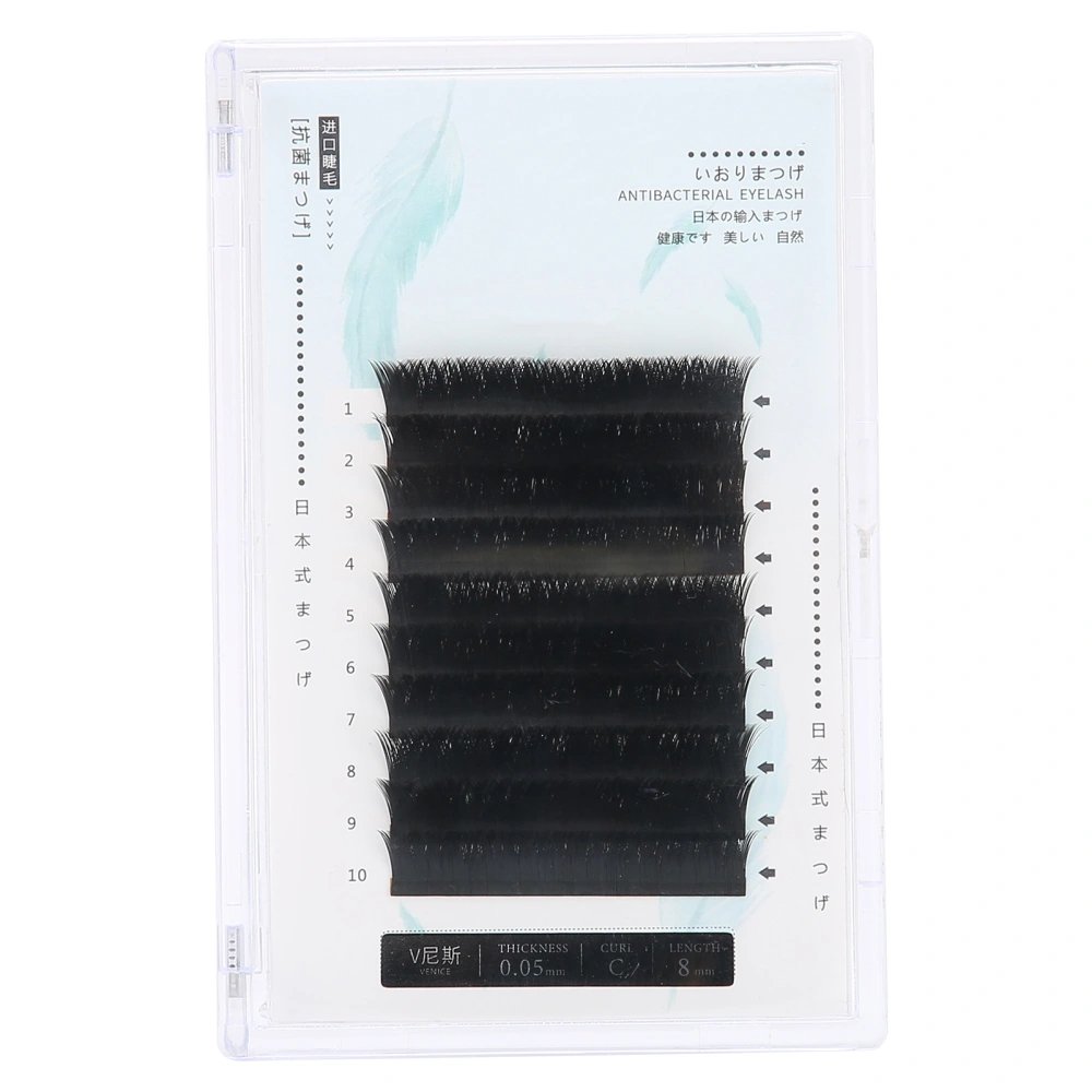 0.05C V‑Shaped Eyelash Extension False Eyelash Thick Long Grafting False Lashes Set8mm / 0.31in