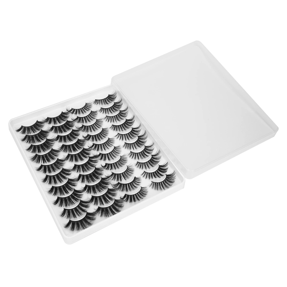 20 Pairs Reusable False Eyelashes ThreeDimensional Thick Curly False Lashes Set(MC-15 )