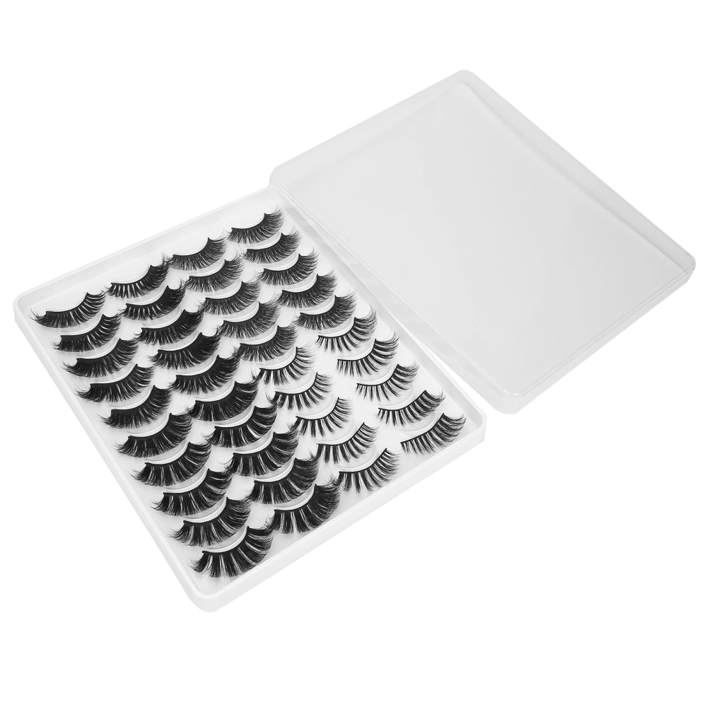 20 Pairs Reusable False Eyelashes ThreeDimensional Thick Curly False Lashes Set(MC-14 )