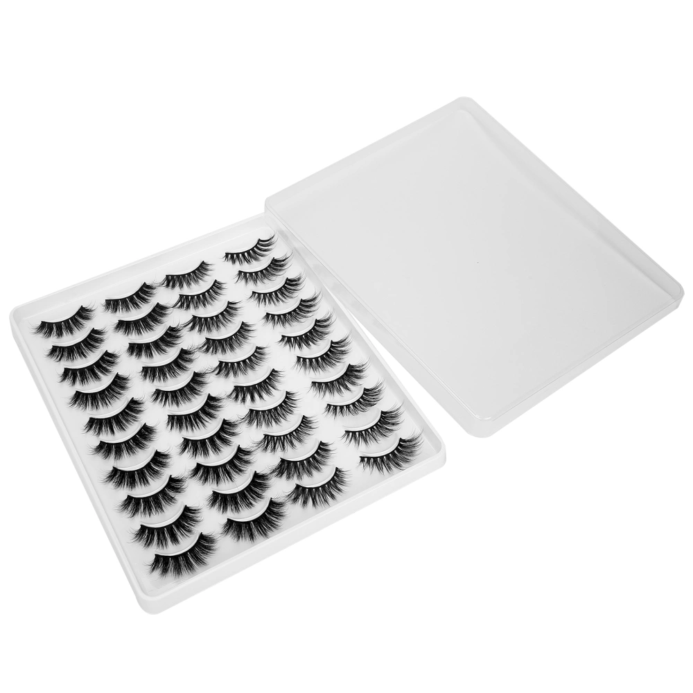 20 Pairs Reusable False Eyelashes ThreeDimensional Thick Curly False Lashes Set(MC-13 )