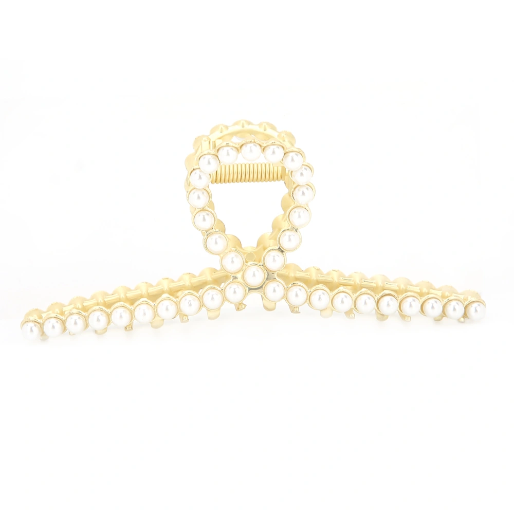 Artificial Pearl Hair Claw Clips Metal Nonslip Hair Clamps Decorative Hair AccessoriesArtificial Pearl