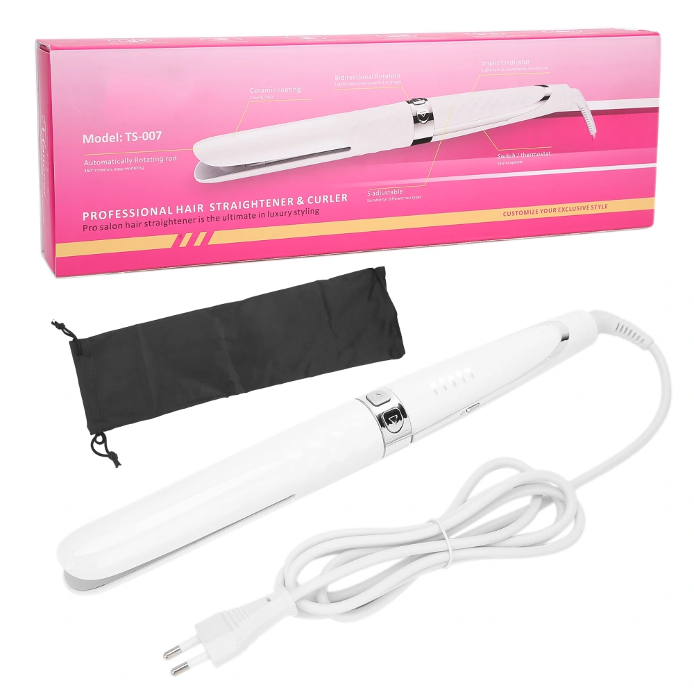 Home Salon Hair Curling Iron Temperature Adjustable Hair Curler EU Plug 110-240V