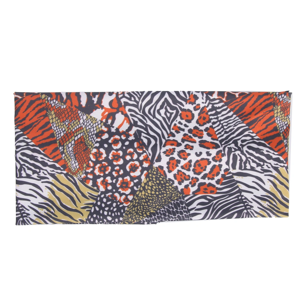 Women Printed Fashionable Headband Sports Yoga Running Workout Elastic Hair Band GiftLeopard Print