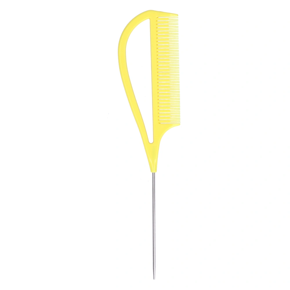 Hair Highlighting Tail Comb AntiStatic Hair Styling Comb for Barber Salon Home(Yellow )