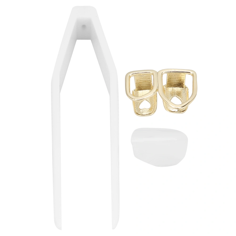 Hollow Hip Hop False Tooth Fashionable Brass Halloween Festival Hip Hop Tooth DecorationGold