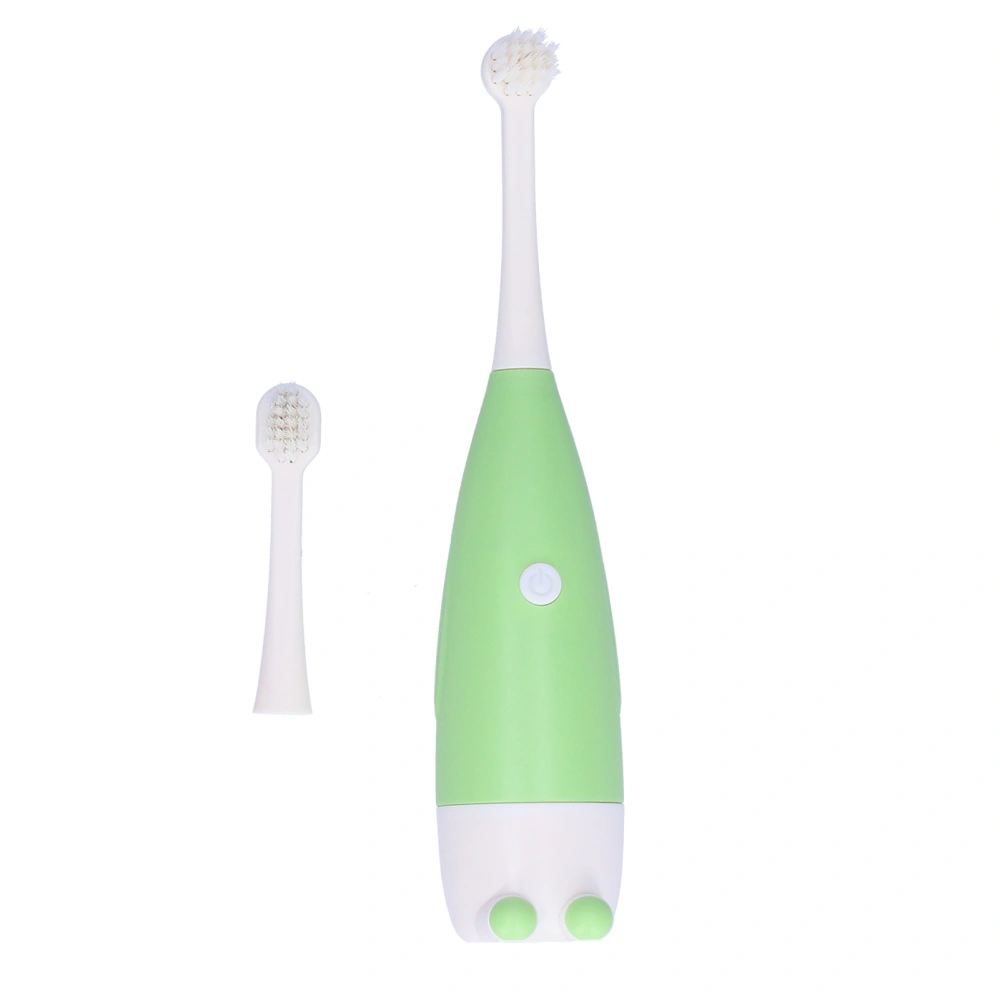 Toddler Sonic Electric Toothbrush Kids Plastic Cleaning Toothbrushes Battery Powered ToothbrushGreen