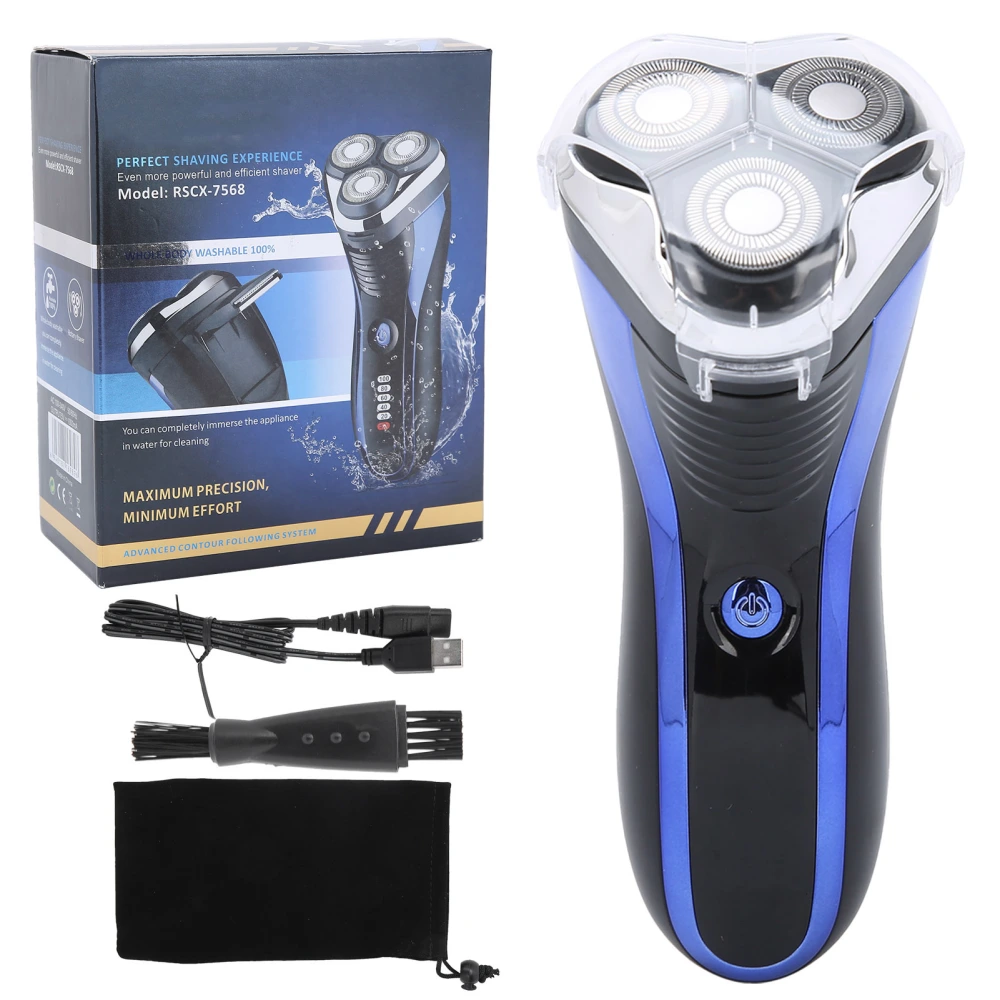 Wet Dry Dual Use Electric Shaver USB Charging Floating Cutter Head Shaver Beard Trimmer