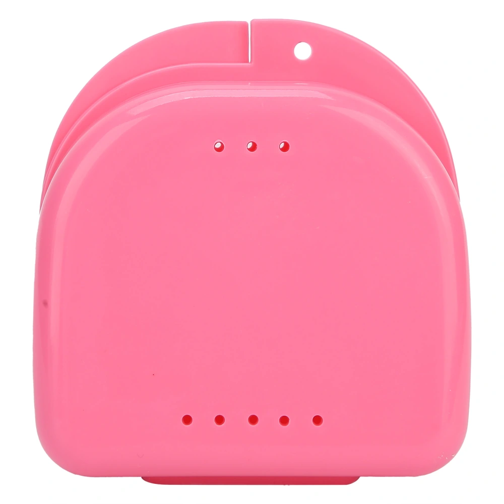 Plastic Dental Retainer Box Orthodontic Dental Retainer Portable Storage Box with Vent HolesPink