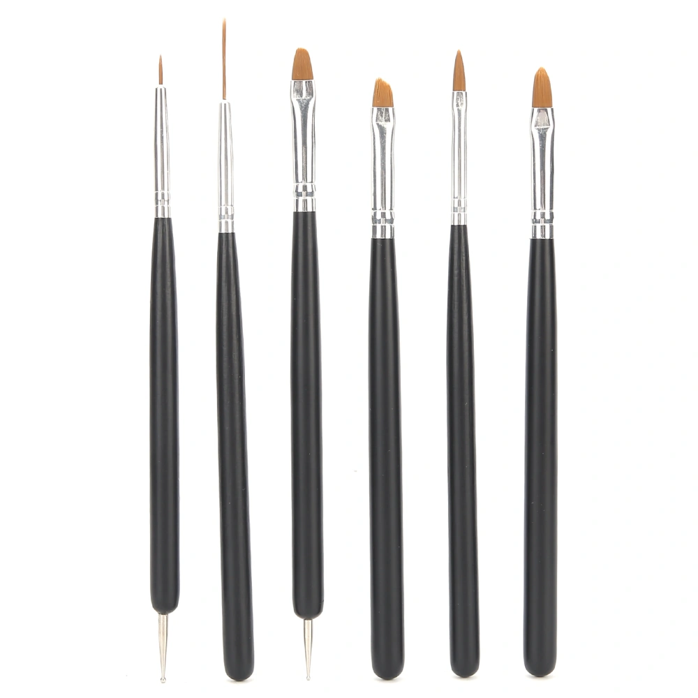 6pcs Paint Brushes Set Watercolor Oil Gouache Painting Brushes with Wooden Handle