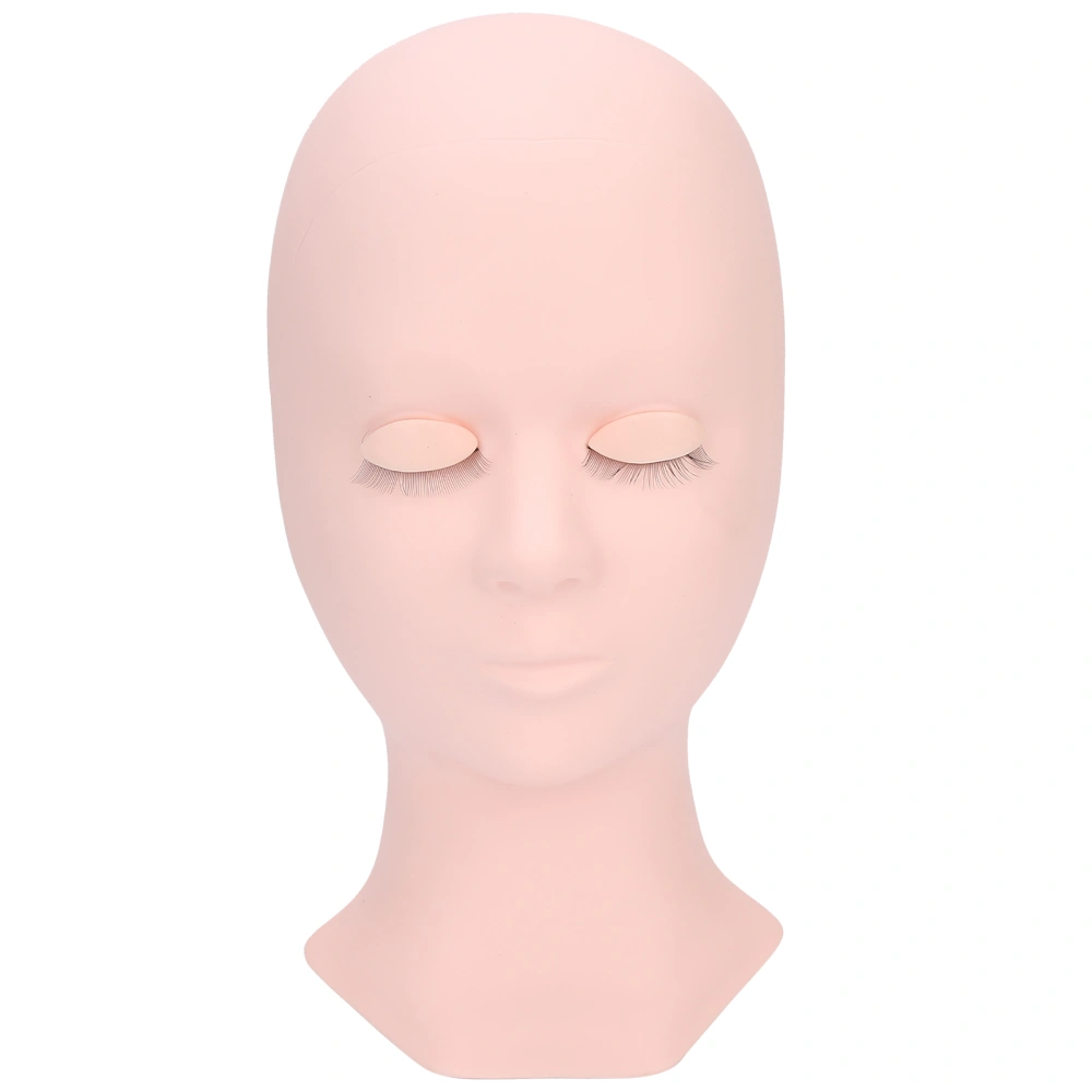 Silicone Eyelash Extension Practice Head Removable Eyelids Lash Extension Training Manikin HeadPink