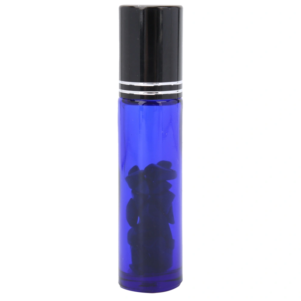 Professional Blue Essential Oil Roller Bottle Simple Portable Glass Roll on Bottle 10MLObsidian Ball