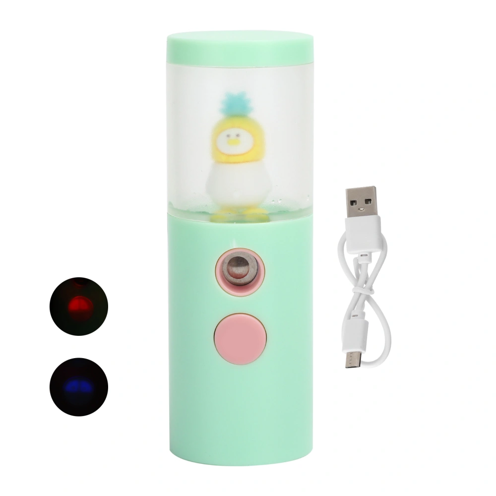 Nano Facial Mister Skin Moisturizing Hydrating Rechargeable Portable Handy Facial SteamerGreen