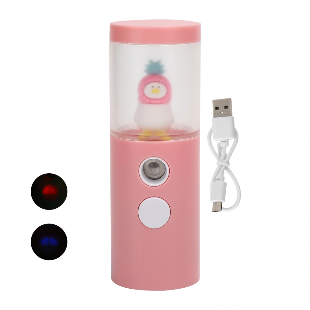 Nano Facial Mister Skin Moisturizing Hydrating Rechargeable Portable Handy Facial SteamerPink