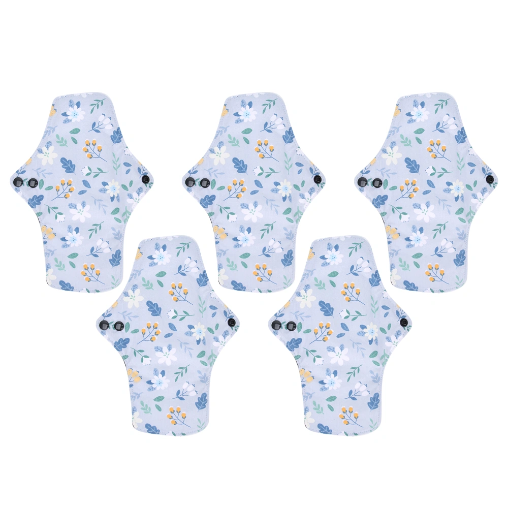 5Pcs Women Sanitary Menstrual Pad Cotton Leakproof Washable Inconvenience Pad for WomenM 19cm x 26cm