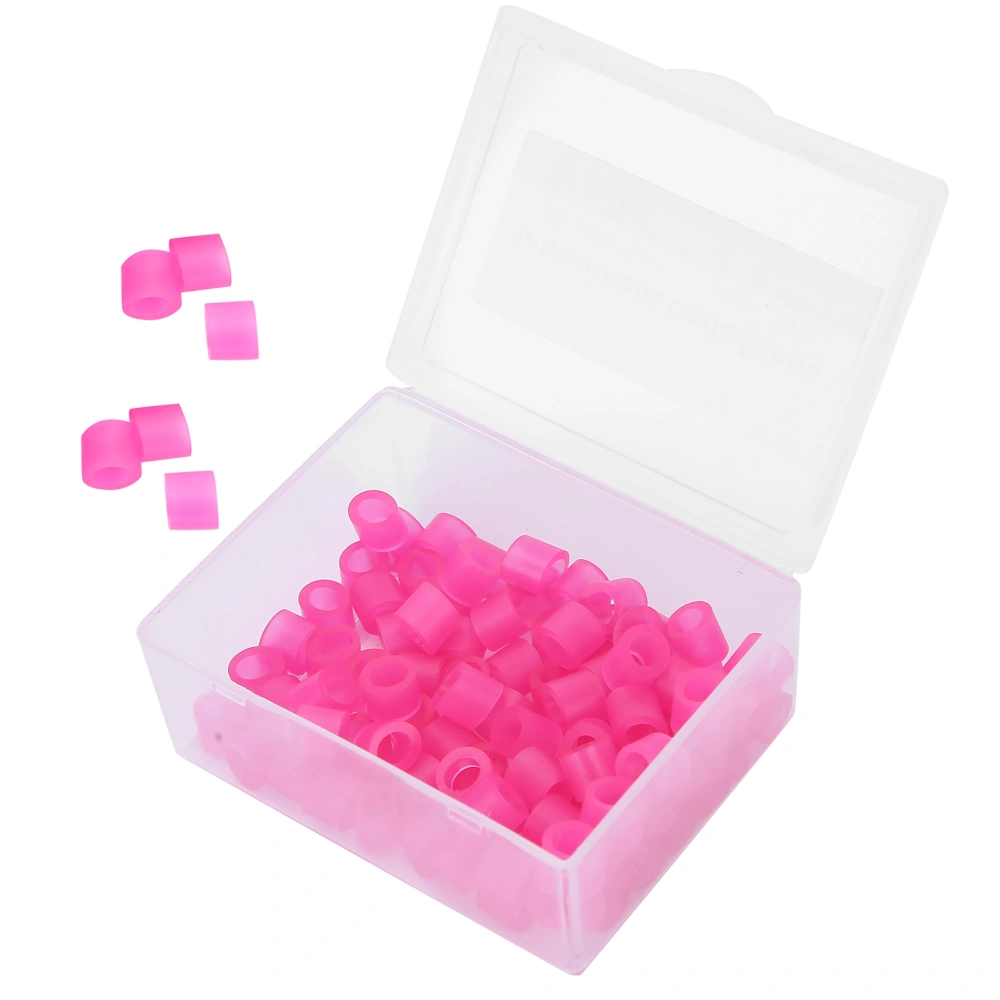 100pcs Dental Color Code Rings NonToxic Silicone Dental Color Code Rings Accessory Supplies(Pink )