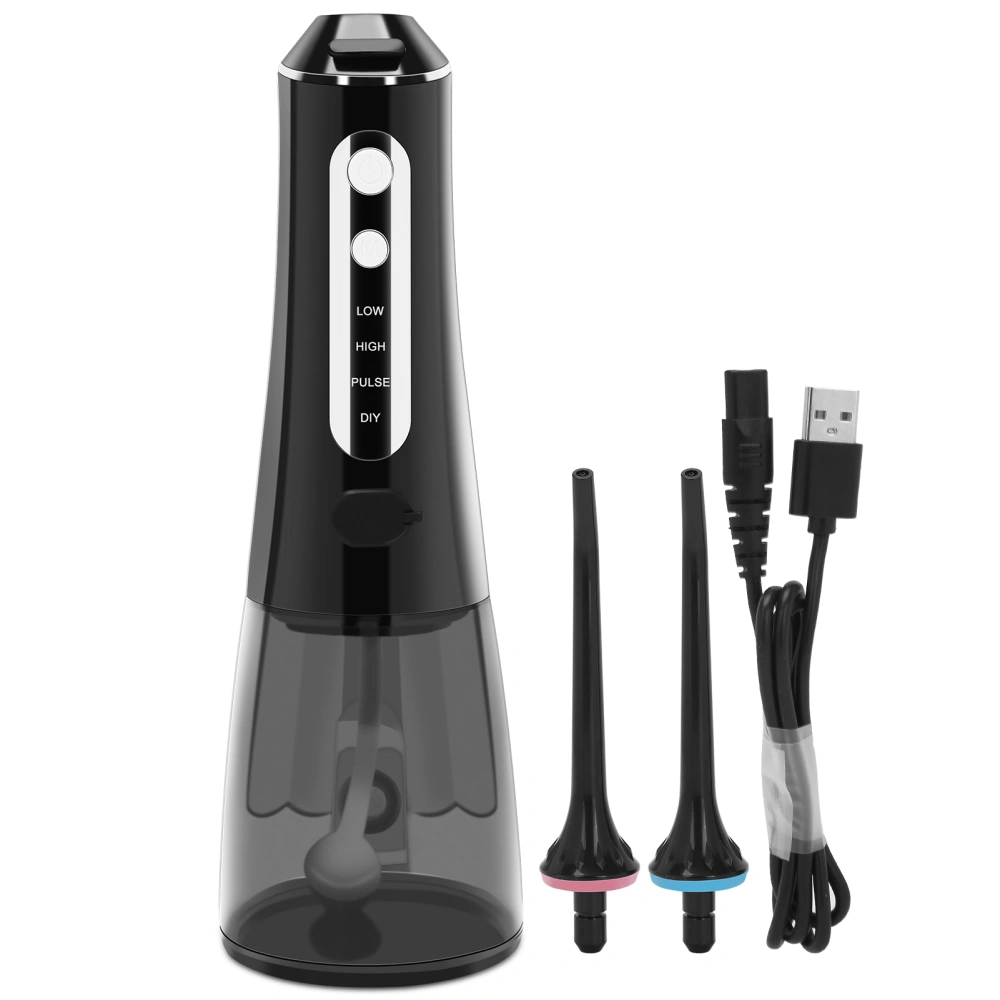 Portable Dental Oral Irrigator 300ML Water Tank Rechargeable Automatic Teeth Cleaner Black