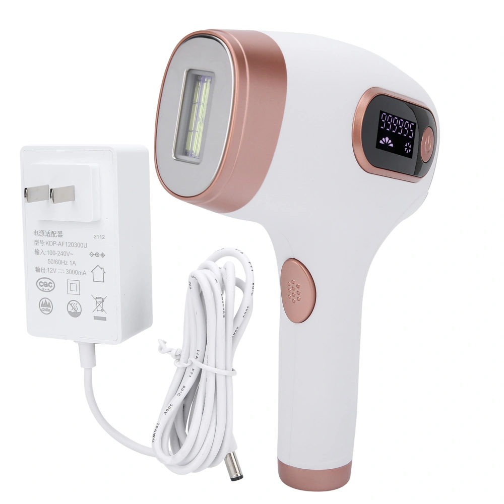 990000 Flashes IPL Hair Removal Device Ice Sense Hair Removal Machine US Plug 110‑240V (White)