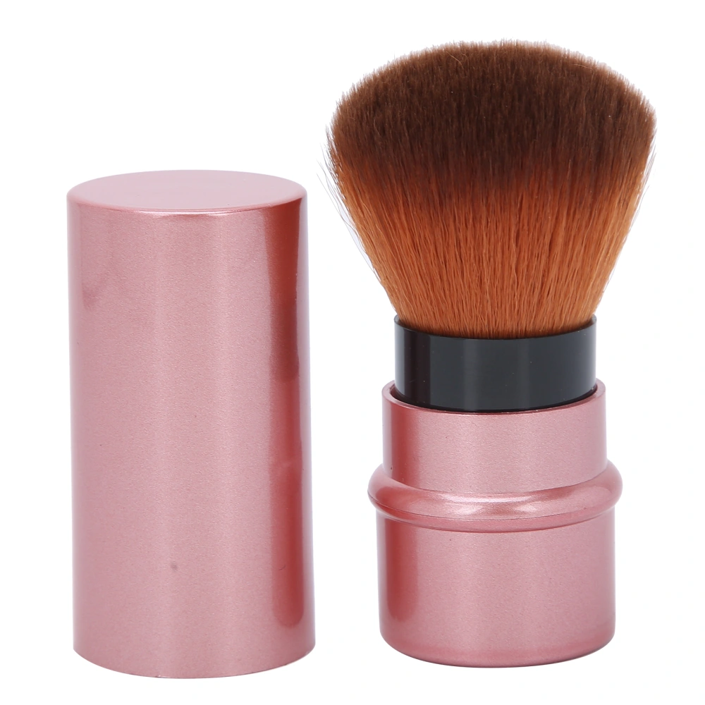 Powder Makeup Brush Portable Facial Loose Setting Powder Blush Brush Makeup Tool (Rose Gold)