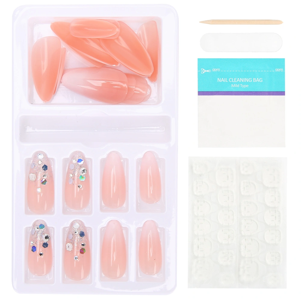 24Pcs False Nails Tips Reusable Full Cover Fake Artificial Nails Manicure AccessoryF745-9