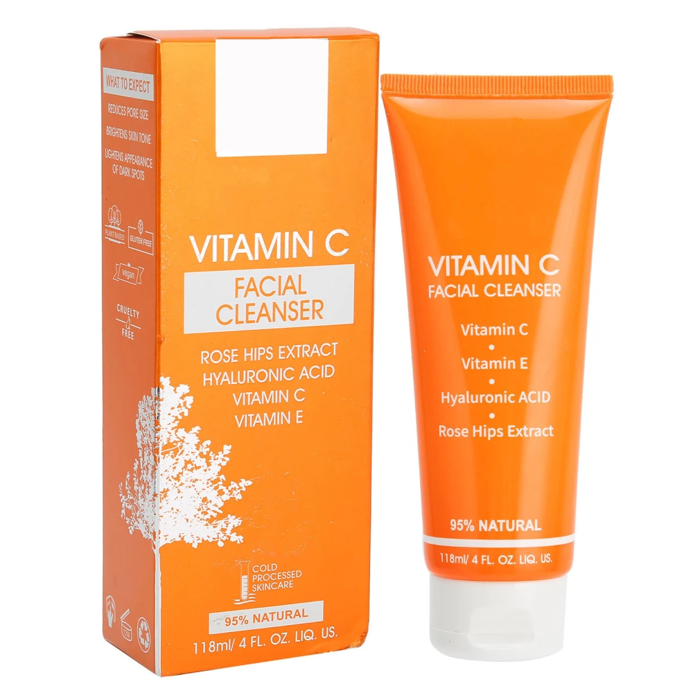 Cibee 118ML Vitamin C Moisturizing Facial Cleanser Hydrating Face Wash Facial Exfoliating Cleanser