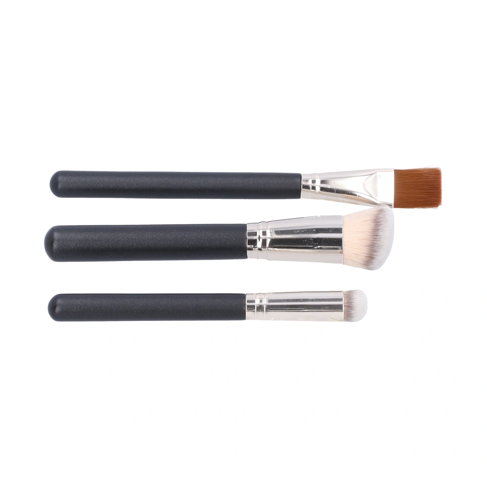 3pcs Facial Mask Makeup Powder Brush Travel Portable Concealer Brush Cosmetic Tool