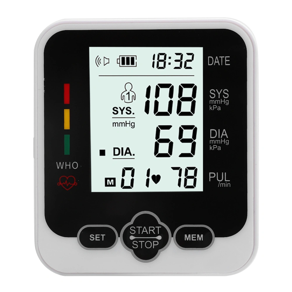 Automatic Voice Broadcast Wrist Blood Pressure Monitor LCD Screen Blood Pressure Detector