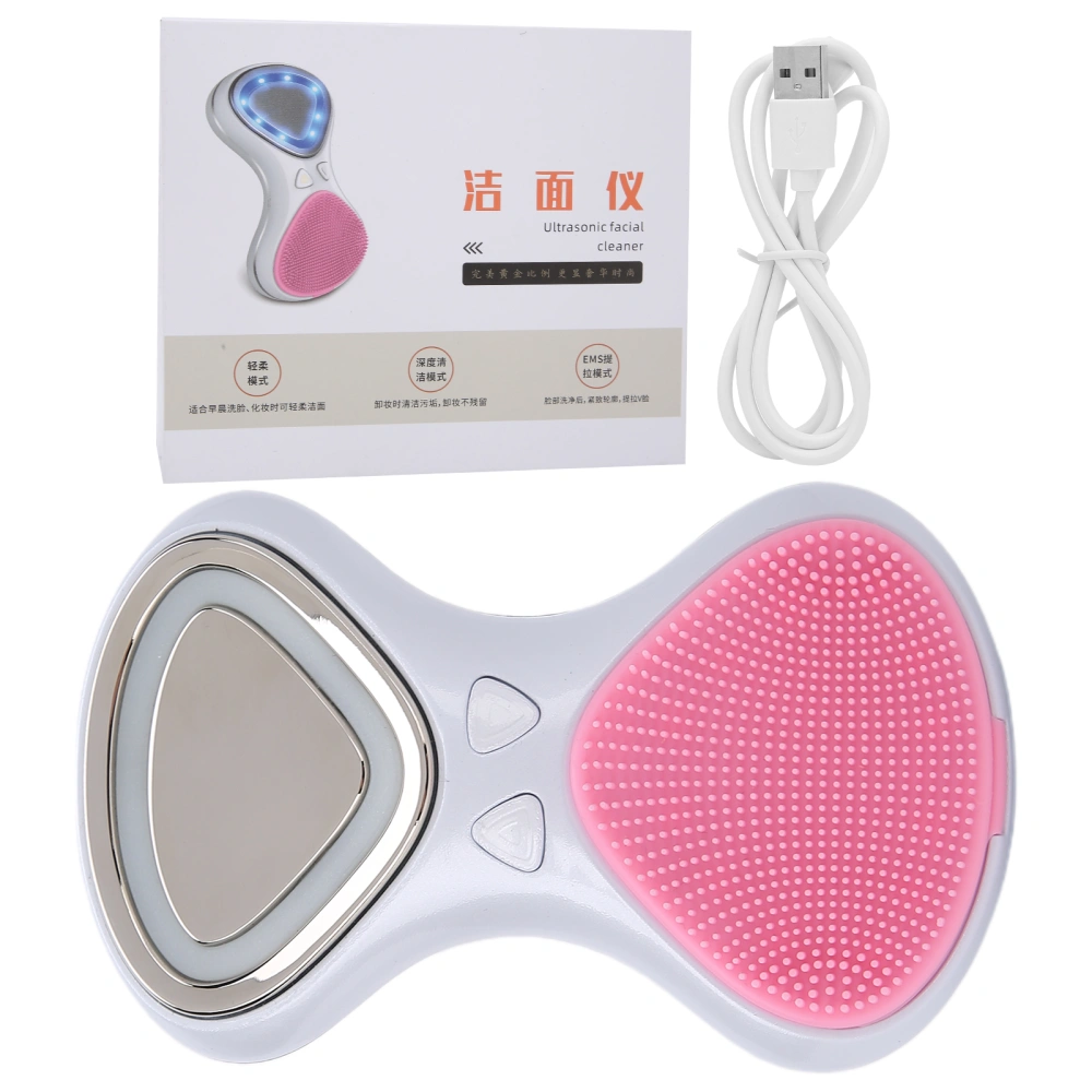 Ultrasonic Facial Cleaner Electric Waterproof Phototherapy Light Lifting Face Pore Cleaner