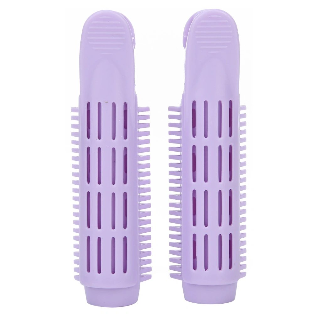 2Pcs Hair Curler Clip Hair Volumizing Curling Roller Natural Fluffy Hair Clip Styling ToolPurple