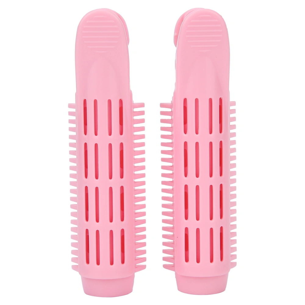 2Pcs Hair Curler Clip Hair Volumizing Curling Roller Natural Fluffy Hair Clip Styling ToolPink