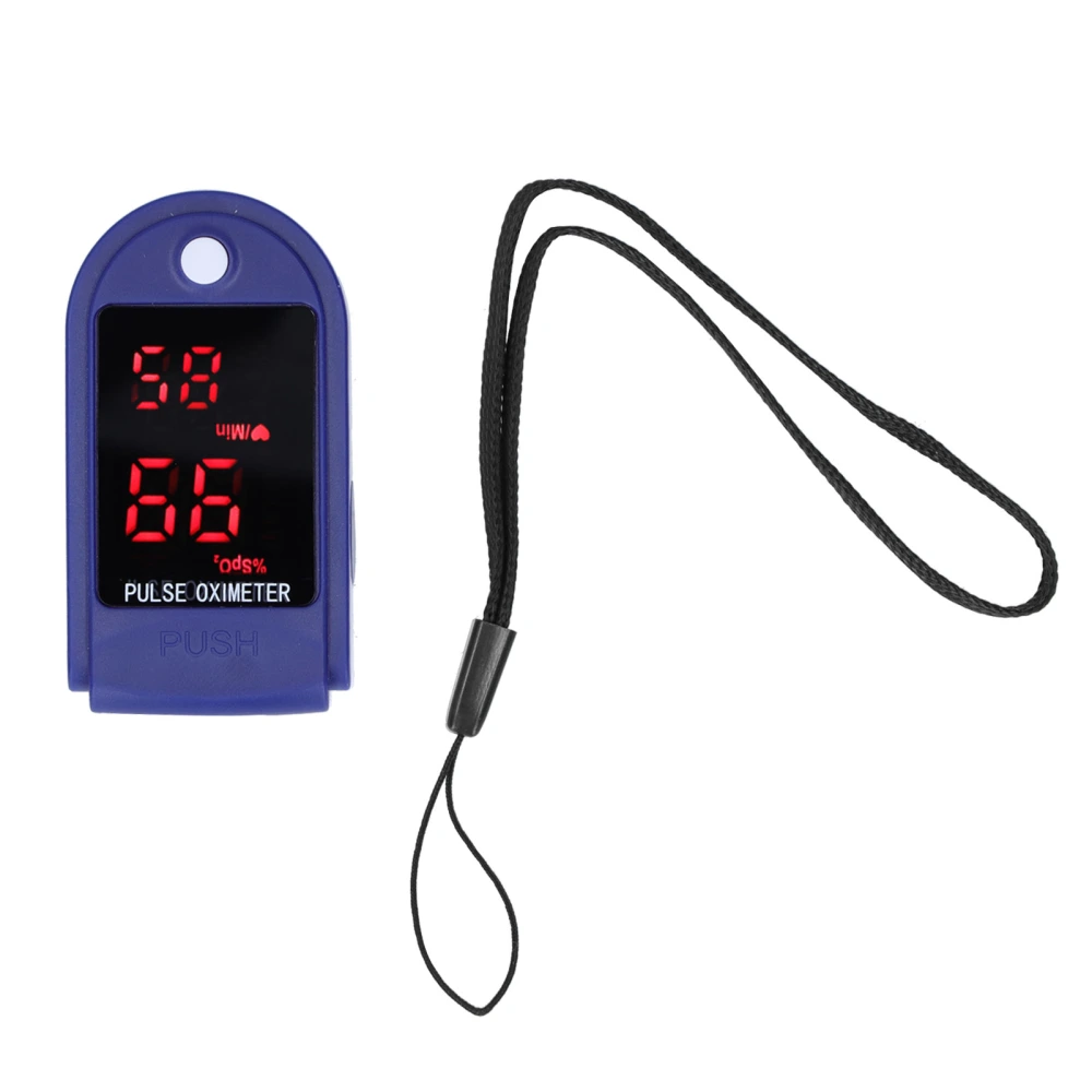 Portable Fingertip Pulse Oximeter Household Blood Oxygen Saturation Pulse Rate Monitor Blue