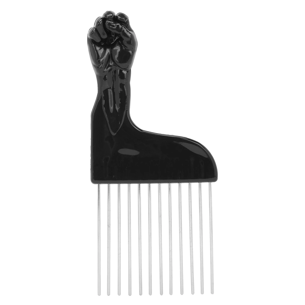 Salon Metal Pick Comb Portable Detangle Styling Comb for Long Thick Curly Hair