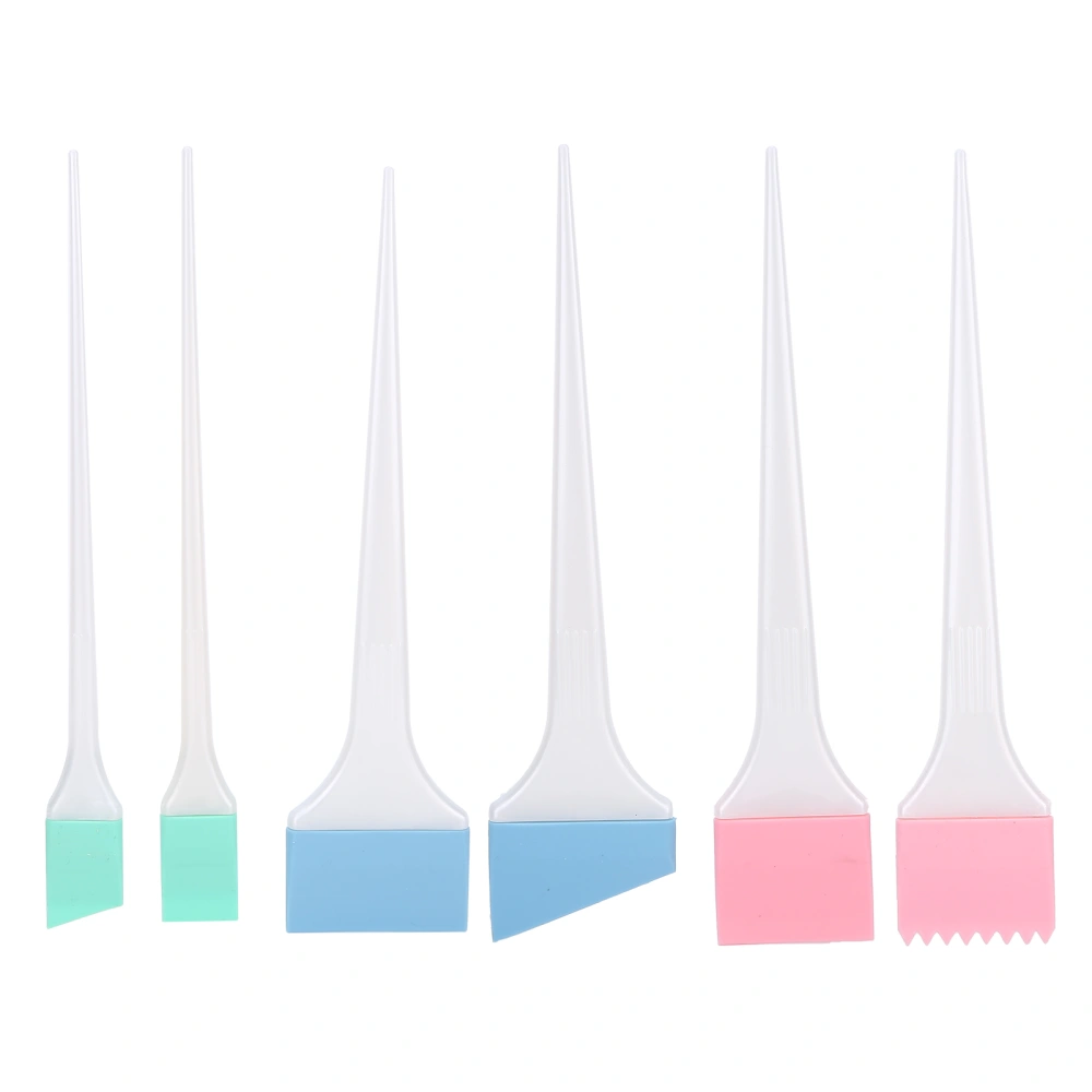 6Pcs Hair Dyeing Brush Set Silicone Hair Coloring Dyeing Hairdressing Tool for Hair Salon