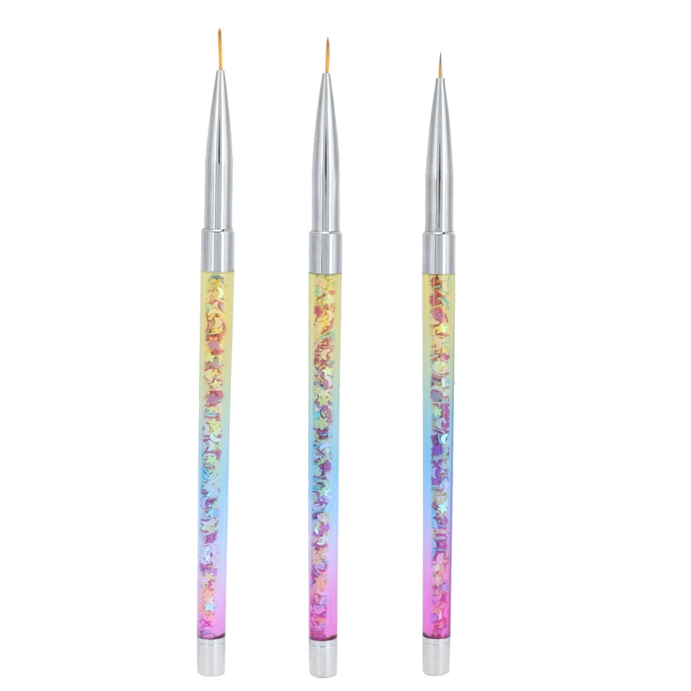 3pcs Nail Art Liner Brush Professional Manicure Nail Art Decoration Striping Brush Tool