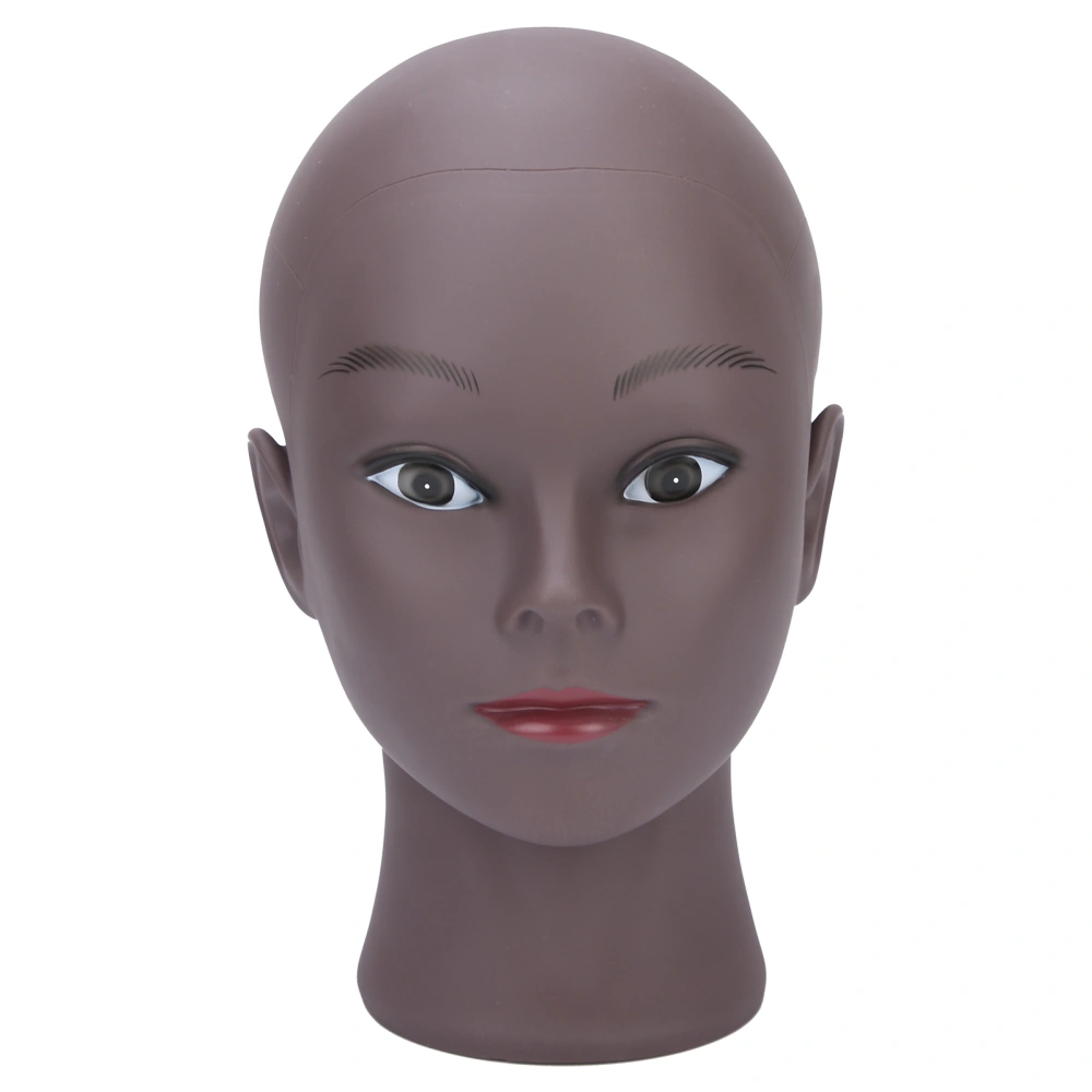 African Model Mannequin Head Hat Wig Jewelry Display Practice Black Bald Manikin Head