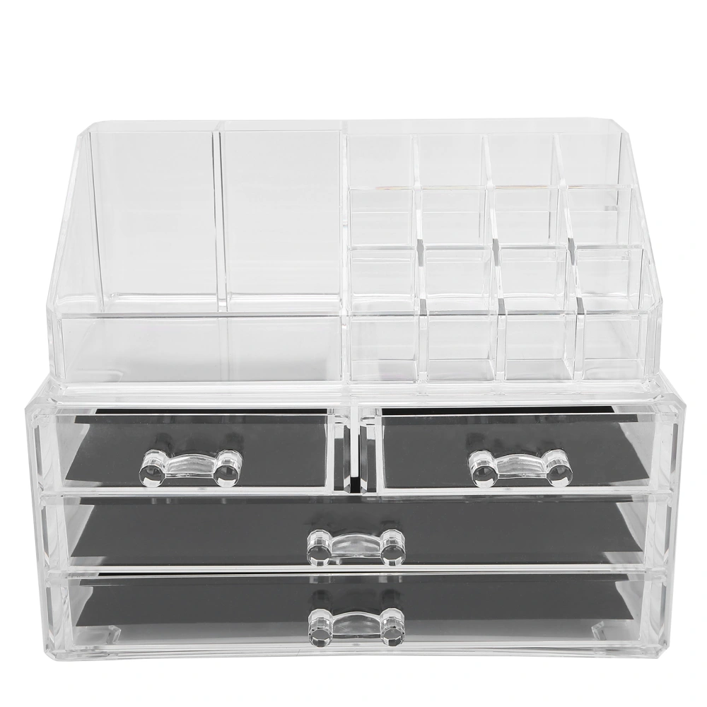 Makeup Organizer Cosmetics Storage Display Jewelry Hairpin Holder PC Box with 3 Drawers