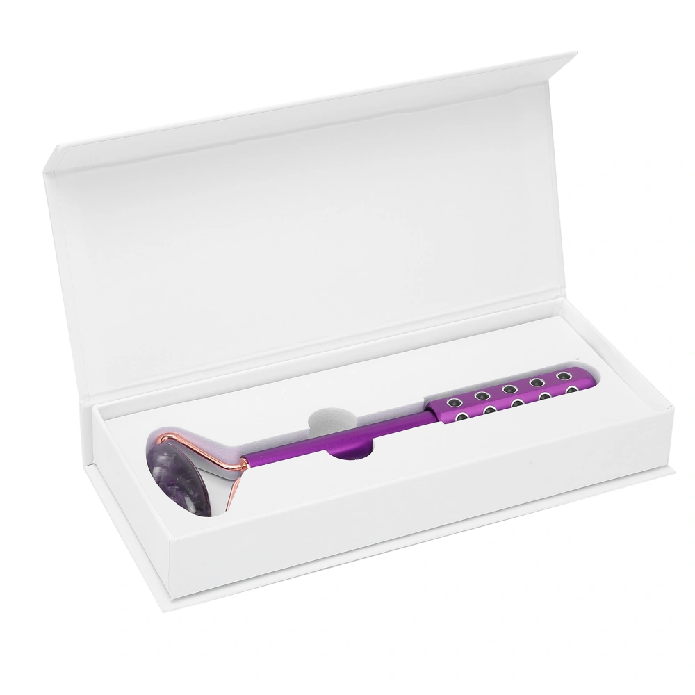 Double Head Germanium Face Massage Roller Portable Facial Skin Tightening Massage Tool Purple