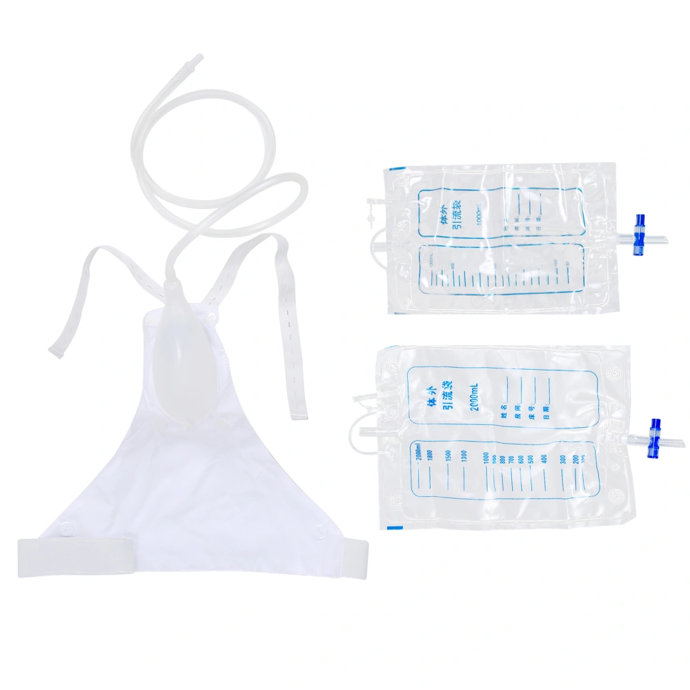 Women Elderly Silicone Urine Collector Wearable Urine Collection Catheter Drainage Bag